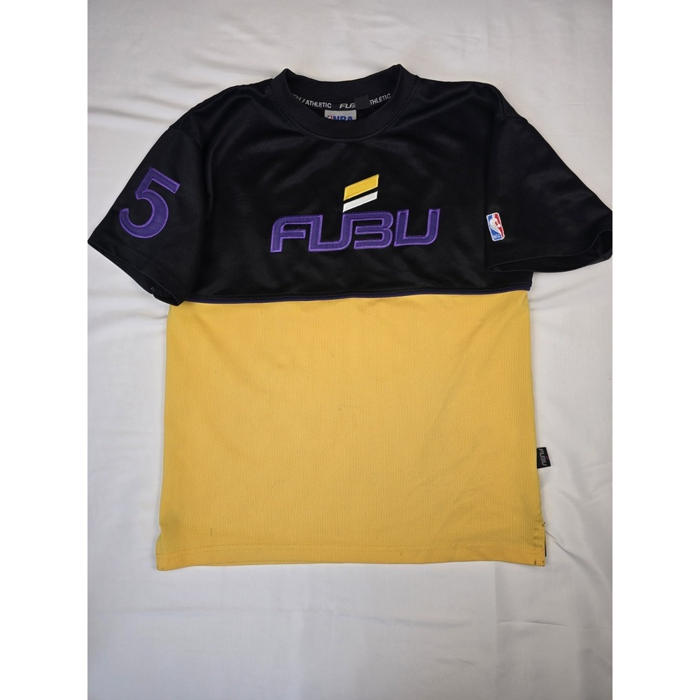 Y2K NBA Fubu‎ Athletics Los Angeles Lakers Jersey Shirt  M Hip Hop Streetwear
